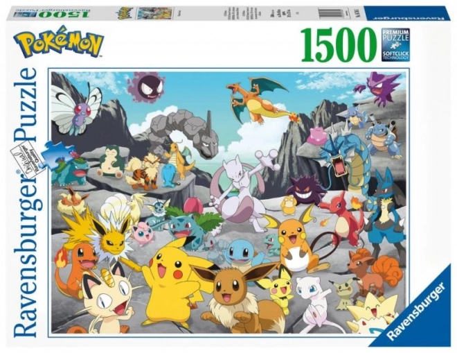 Puzzle 2D 1500 dílků Pokémon Classic