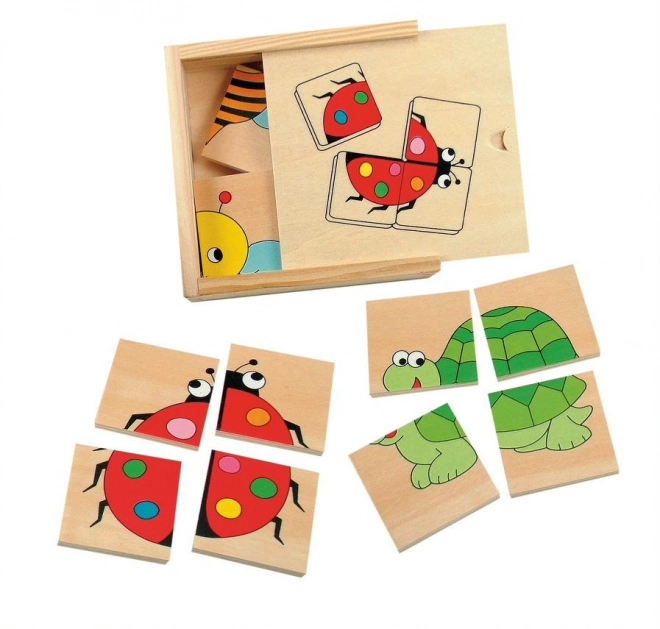 Puzzle s malými zvířaty - 4 ks.