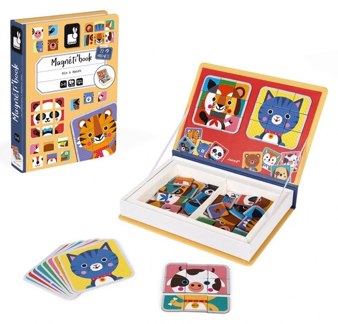 Janod Magnetická kniha Zvířátka - Puzzle