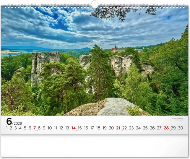 Nástěnný kalendář Panoramata Česka 2026