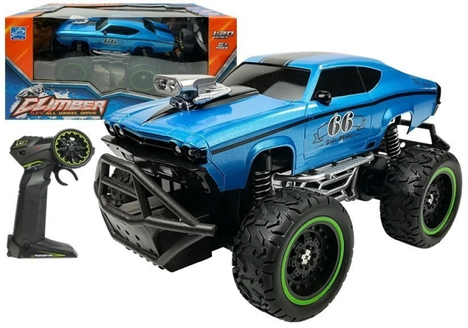 Dálkově ovládané R/C 6,5 km/h s vysokými koly – modrí