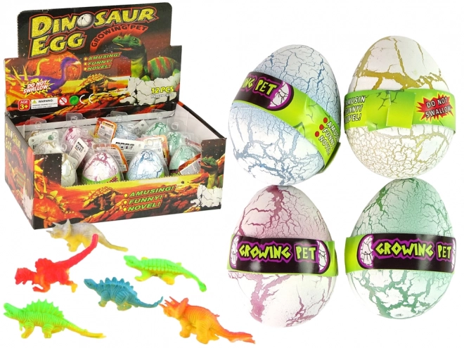 Magické Roste Vajíčko Dinosaurus 6 cm Bílé