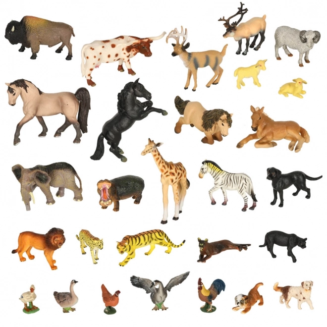 Animal world sada figurek zvířat - hrací set 28 ks