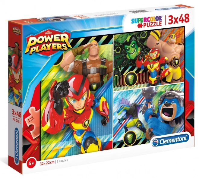 Puzzle Power Players 3x48 dílků