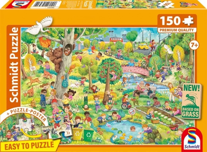 Puzzle Šťastná planeta 150 dílků