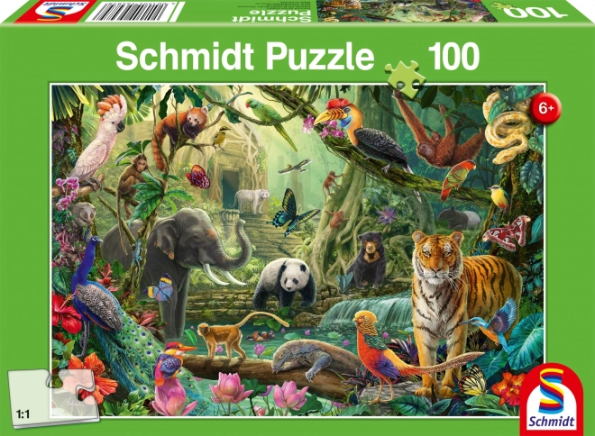 Puzzle pestrá džungle 100 dílků