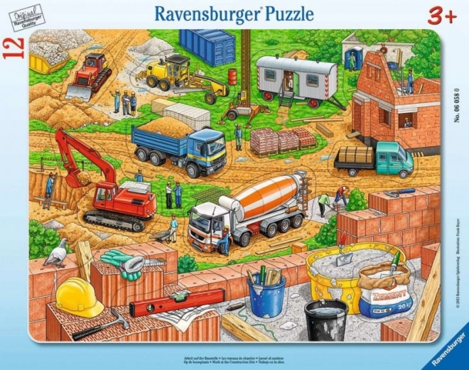 Puzzle 12 dílků Co se hodí, Staveniště