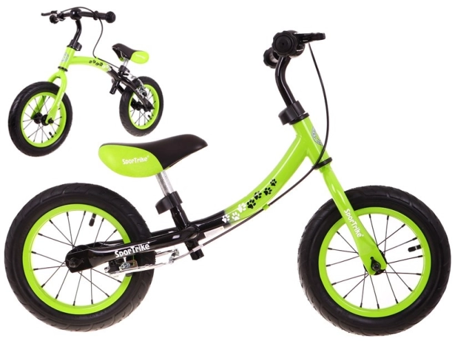 Dětské krosové kolo Boomerang SporTrike + variabilní uspořádání rámu – Zelené