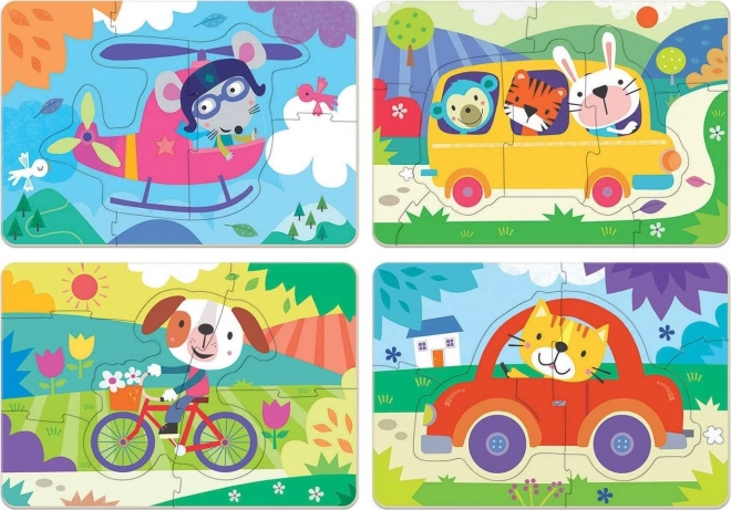 Moje první puzzle dopravní prostředky 4v1