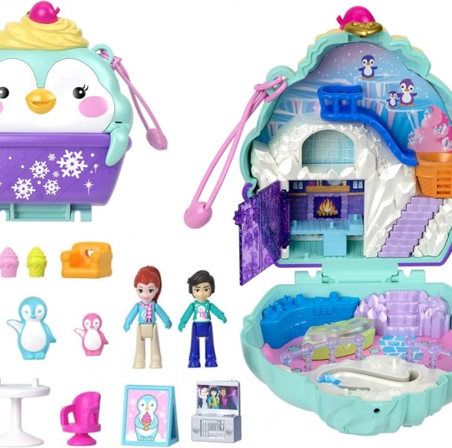 Polly Pocket Kompaktní Ledový Domek s Tučňáky