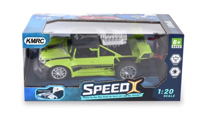 RC auto 1:20 s kouřovým efektem červené