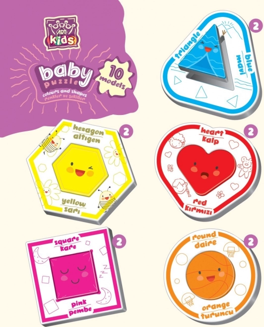 ART PUZZLE Baby Puzzle Barvy a tvary (2 dílky)