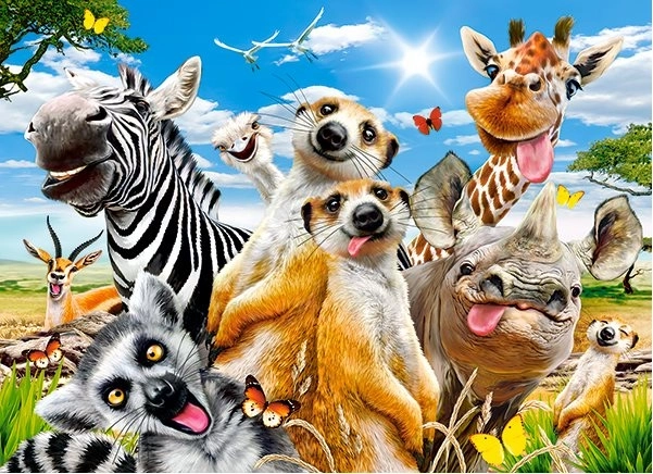 Puzzle Africké selfie 200 dílků