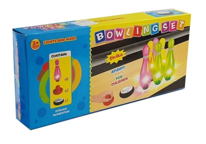 Barevná sada na bowling se světelnými efekty