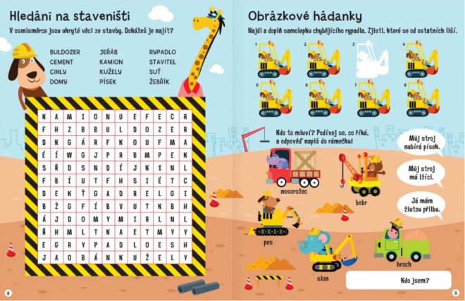 Aktivity se samolepkami - Na stavbě