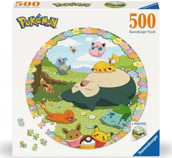 Kulaté puzzle Roztomilí Pokémoni 500 dílků