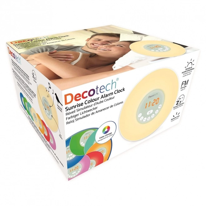 Barevný budík DecoTech se simulací východu slunce