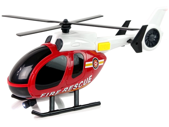světelné a zvukové efekty helikoptéry