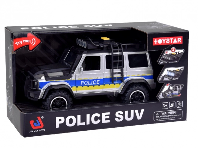 Terénní policejní auto se světly a zvuky