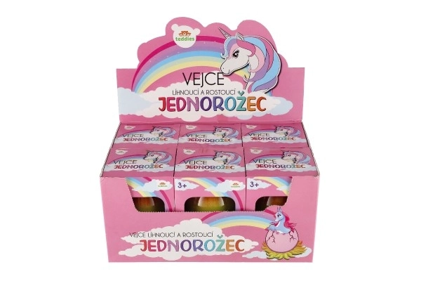 Líhnoucí jednorožec plastový 7x10 cm v krabičce