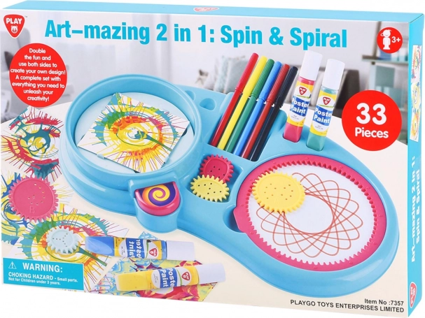 Kreativní kreslicí a spin‑art sada pro děti