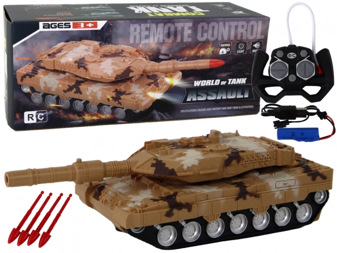 Zdalně řízený tank 27 MHz žlutý
