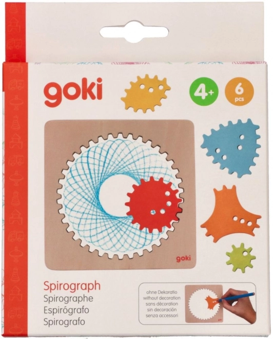 Dřevěný spirograf Goki
