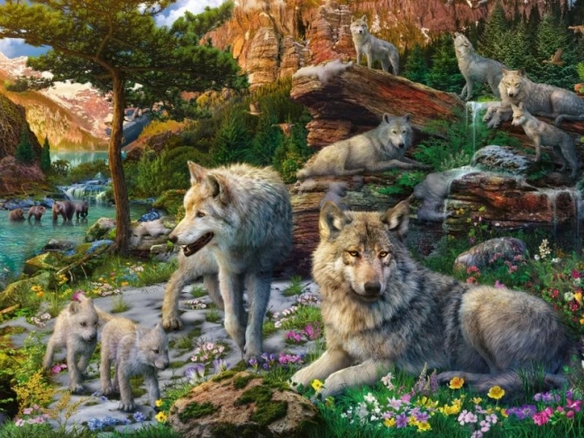 Jarní vlci puzzle 1500 dílků