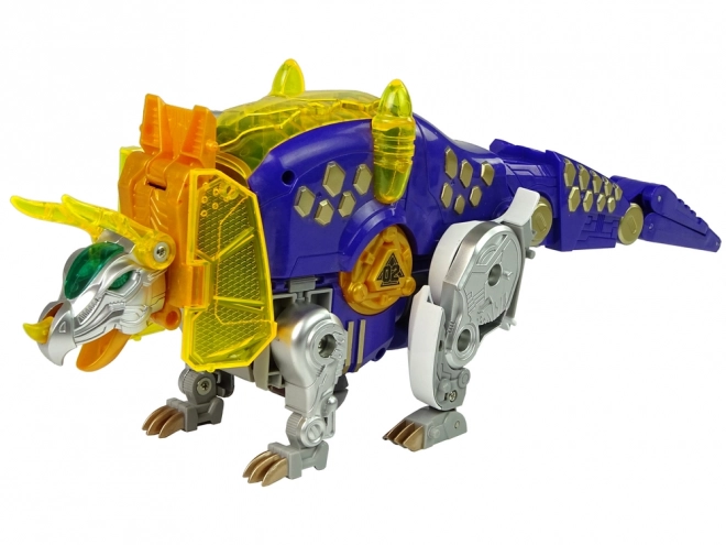 Dinobots robotická střílečka Fialový Triceratops s terčem