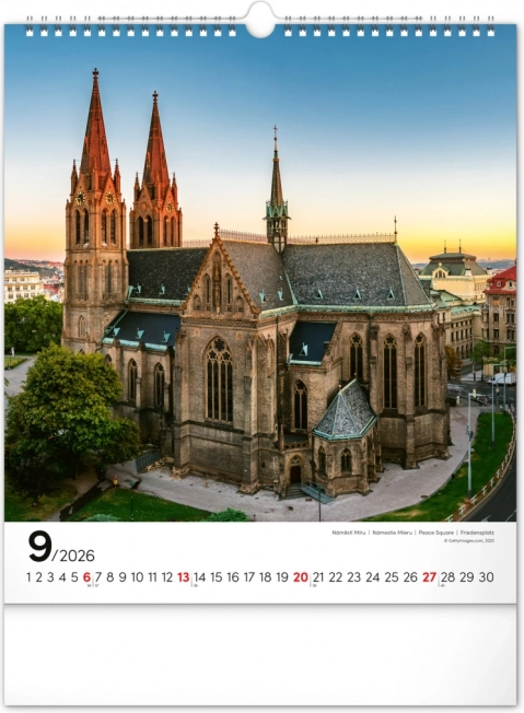 Nástěnný kalendář Praha 2026