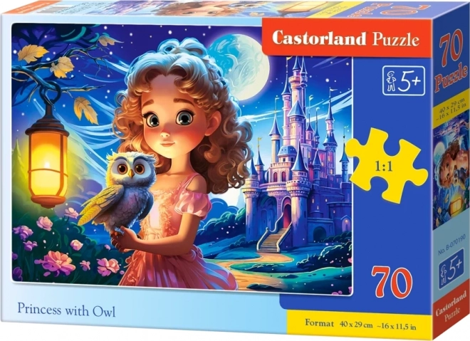 CASTORLAND Puzzle Princezna a sova 70 dílků