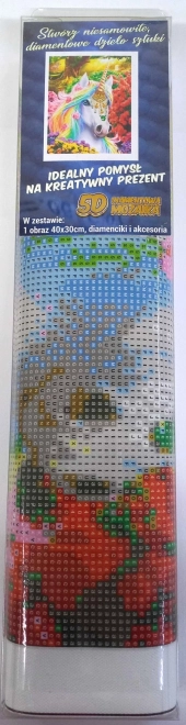 Norimpex Diamantové malování Zdobený jednorožec 30x40cm