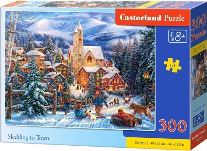 Puzzle Sánkování do města