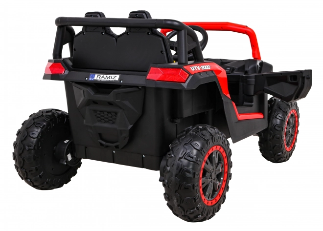 Buggy UTV 2000M mașină de curse cu baterie + sunete MP3 lumini + telecomandă + pornire lentă – Červené