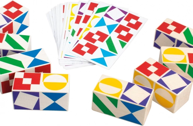 Společenská hra Domino Match z dřeva v krabičce