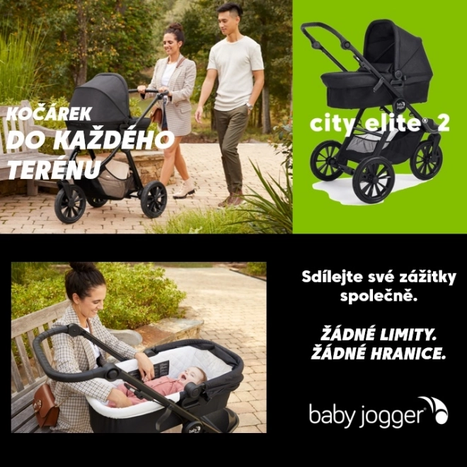 BabyJogger CITY ELITE 2 set 2v1 (kočárek+korba) STONE GREY