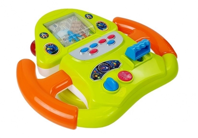 Interaktivní letecký simulátor volant se zvukovými a světelnými efekty