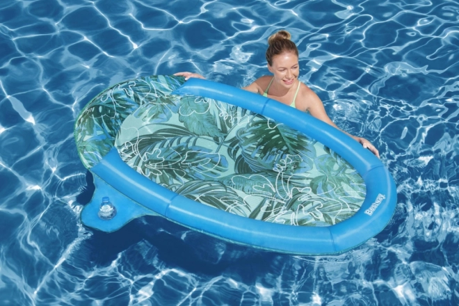 Nafukovací matrace Tropical s držákem na nápoj a opěradlem 171x94 cm