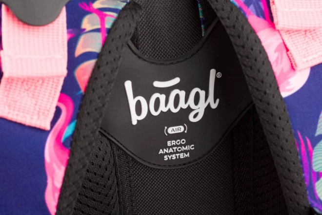 BAAGL Školní batoh Flamingo