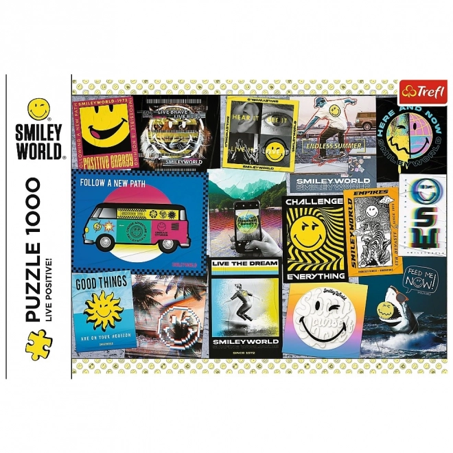 Puzzle 1000 dílků Smiley – Žij pozitivně