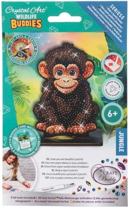 Diamantové malování Jungle: Šimpanz