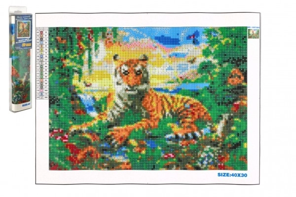 Diamantové malování Král džungle 40x30 cm