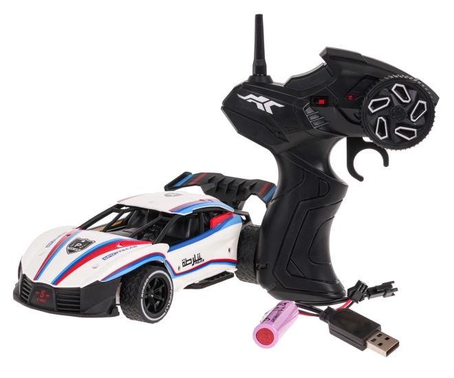Rychlostní kovové auto 1:20 R/C – Bílé