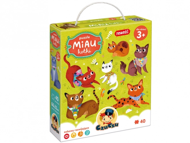 Puzzle Kočičky Miau 40 kusů