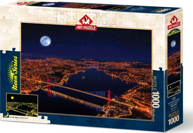 Svítící puzzle Tři mosty Bospor - Art Puzzle Neon