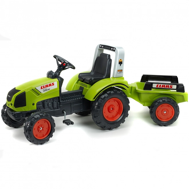 FALK Traktor šlapací Claas Arion 430 s vlečkou