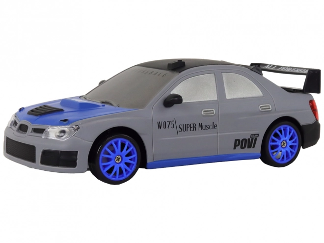 Dálkově ovládané sportovní auto R/C 1:24 vyměnitelná kola – šedé