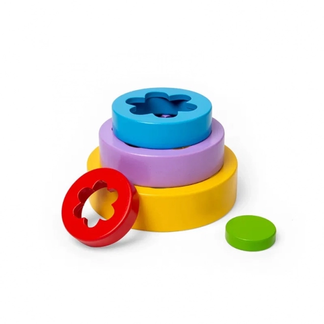 Stohovací květinová věž Bigjigs Toys