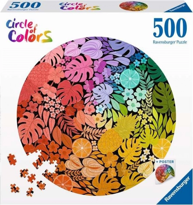 Puzzle 500 dílků Paleta barev Tropické motivy