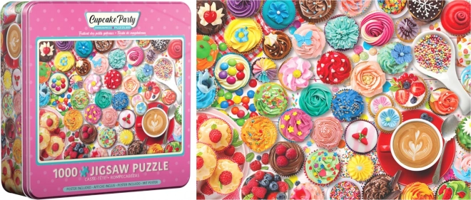 EUROGRAPHICS Puzzle v plechové krabičce Dortíková oslava 1000 dílků